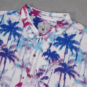 Oak Hill Shirt Mens 4XLT Blue Hawaiian Aloha Button Front Rayon Big Tall